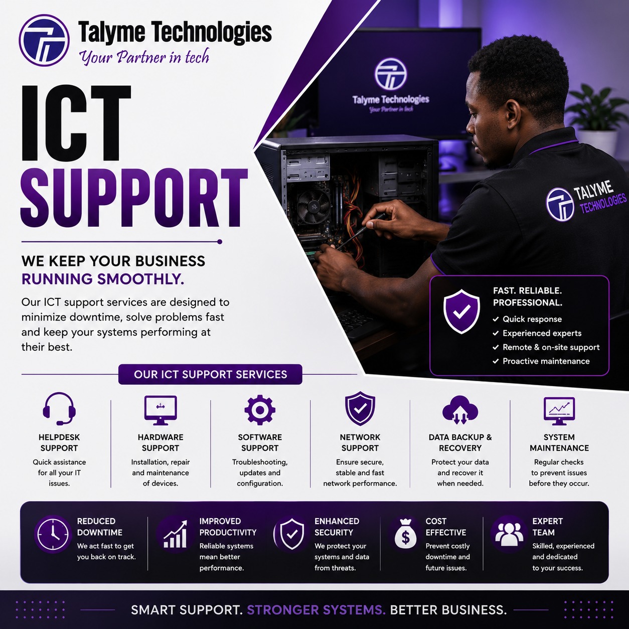 ICT Support — Talyme Technologies poster