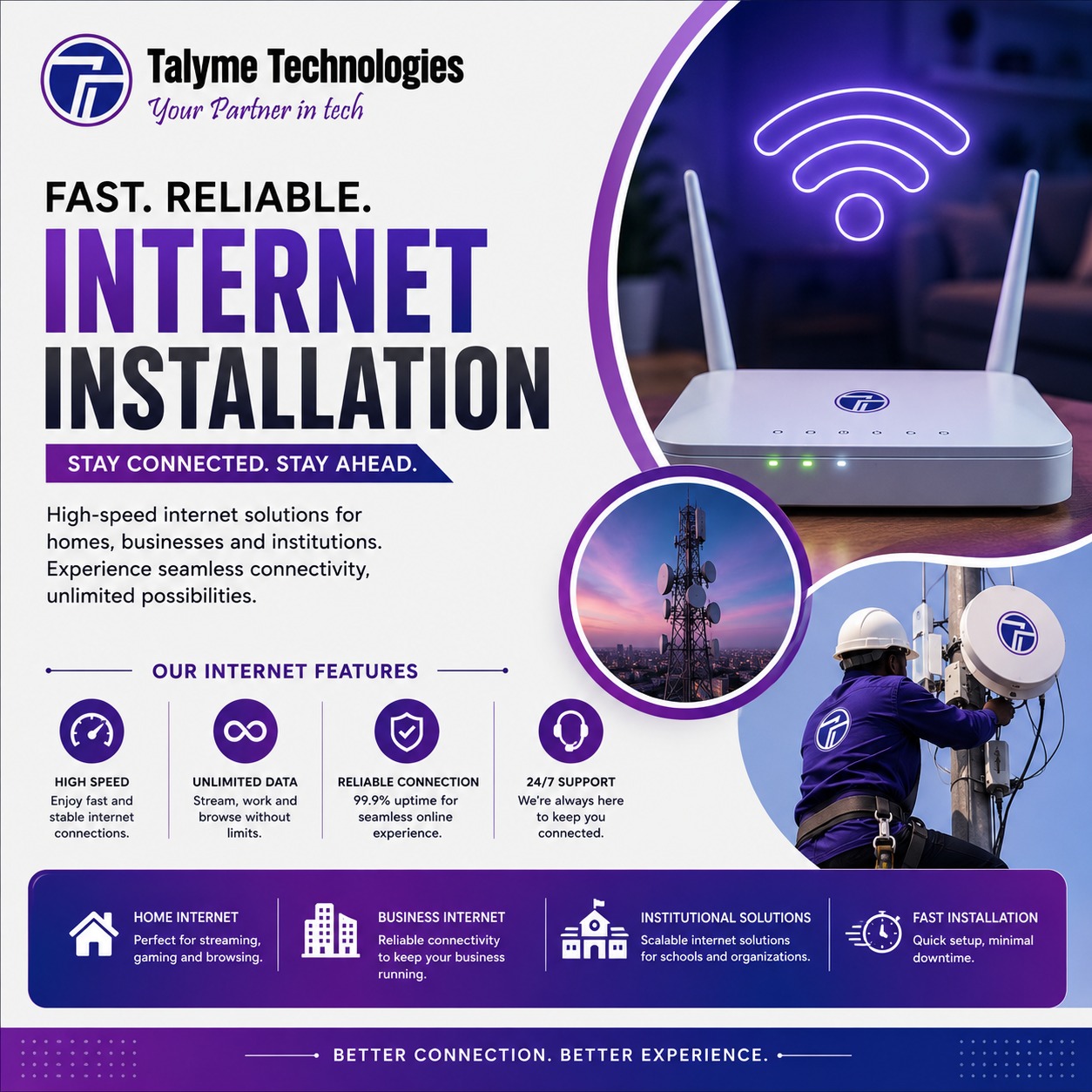 Internet Installation — Talyme Technologies poster